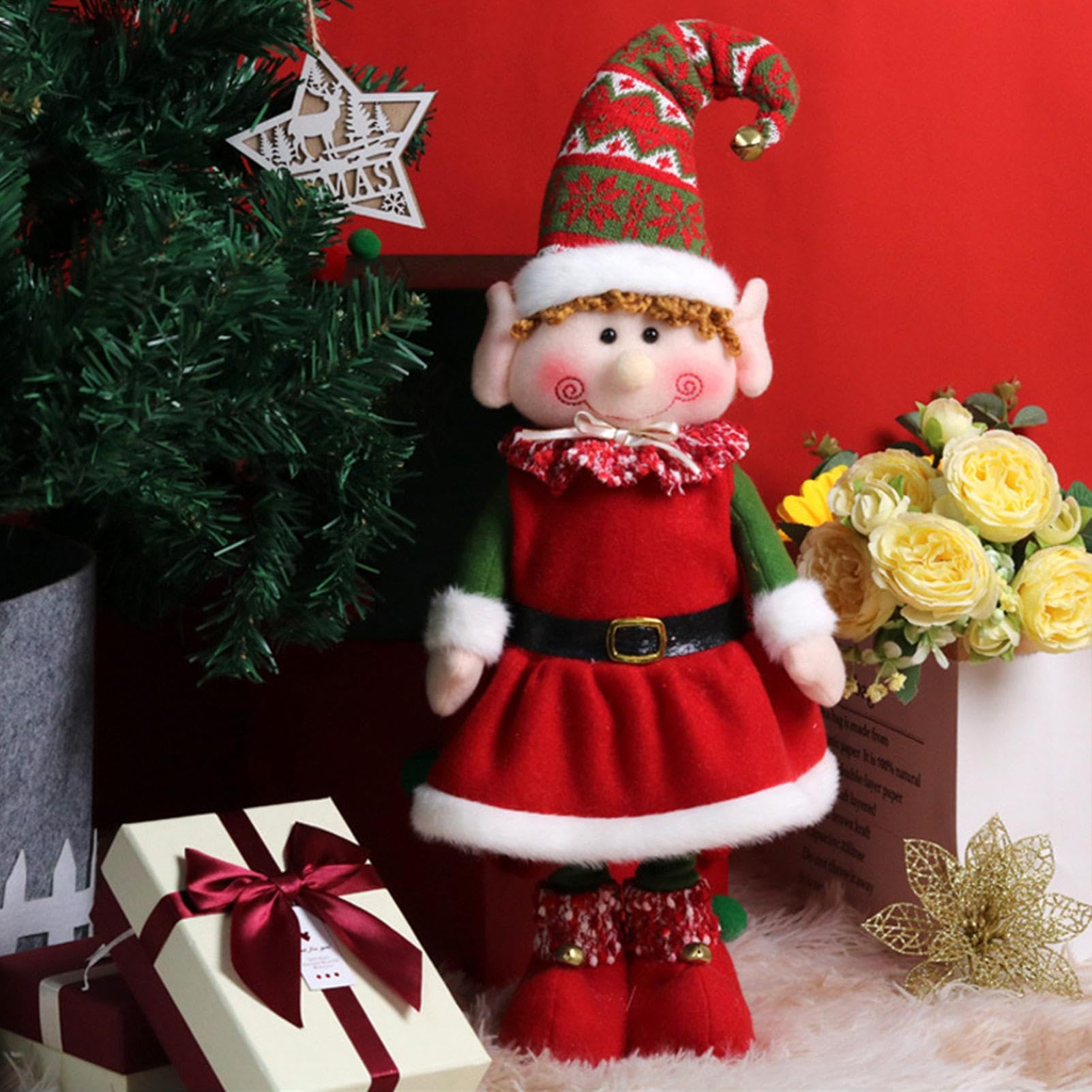 Amazon.co.jp: クリスマスドール かわいい 伸縮式 フィギュア おもちゃ